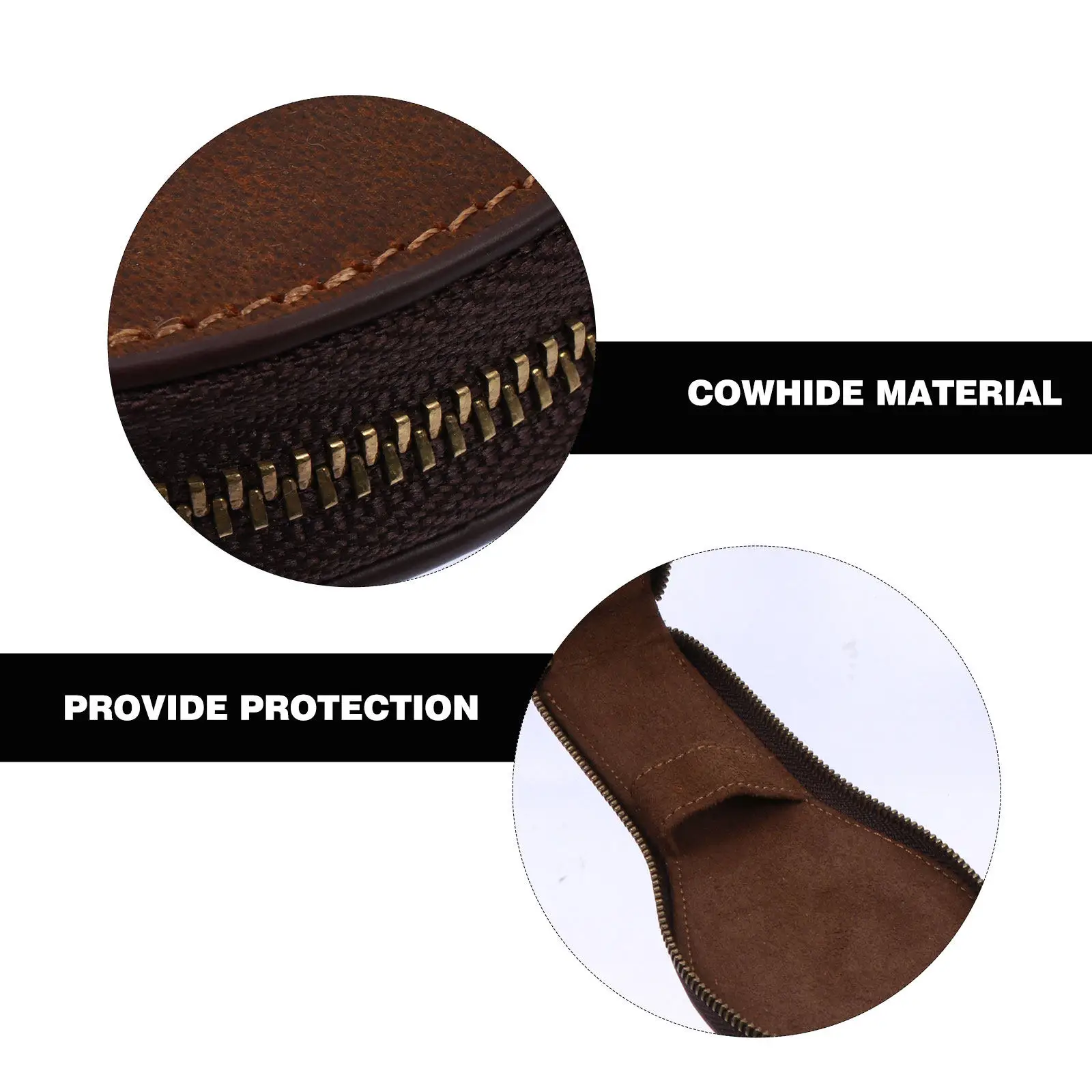 1Pcs Premium Cowhide Watch Storage Pouch Portable Travel Watch Organizer Fits Men Women Large Small Watches Gift Ready