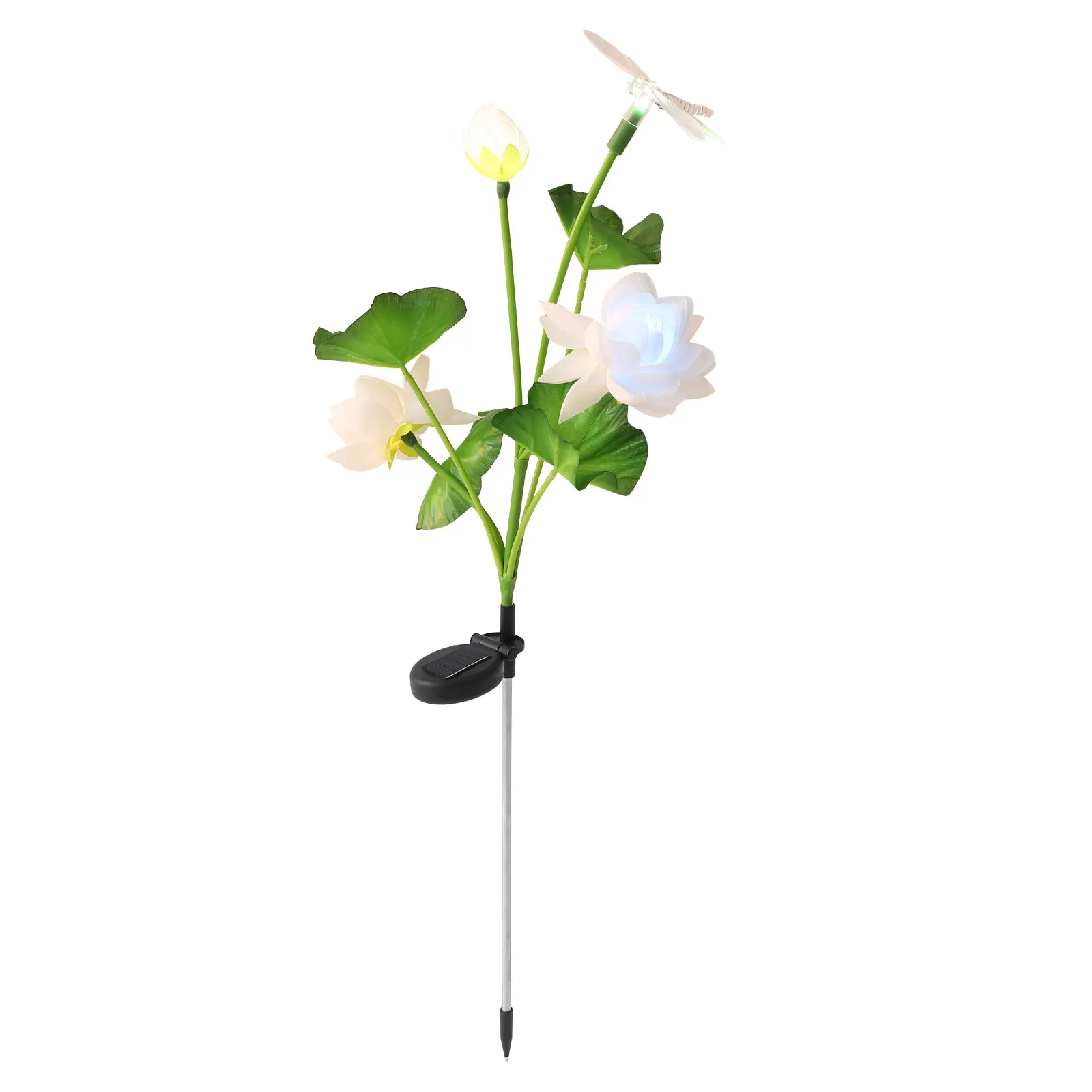 

IP44 Waterproof Solar Lotus Dragonfly Light Solar Garden Path Lights Outdoor Landscape Lighting for Yard