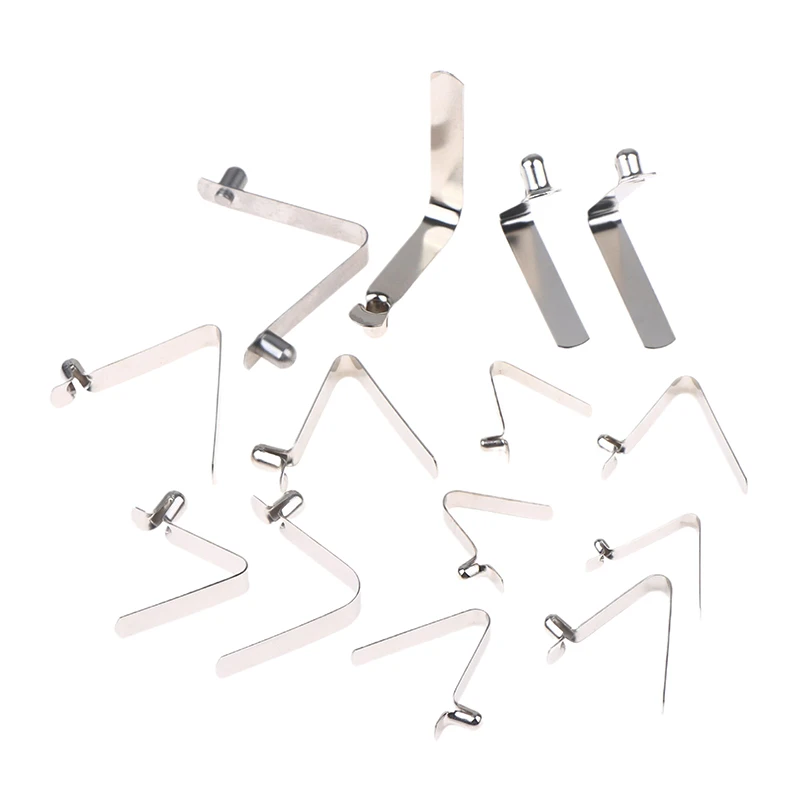 10Pc Silver V Snapshot Lock The Kayak Paddle Plate Tent Pole Single/Double-Button Flock Telescopic Positioning Spring Clip 3-5mm