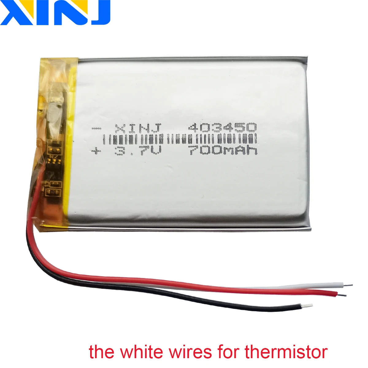 3.7V 700mAh 2.59Wh Thermistor 3 Wires 403450  Rechargeable Lipo Replacement Battery For Bluetooth Speaker LED Light Car Camera