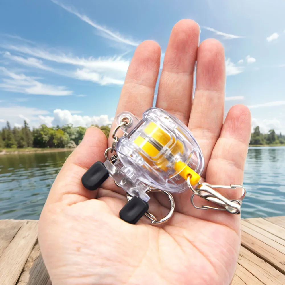 Visserij-reel sleutelhanger Telescopisch touw sleutelhanger Snel hangende gesp Visserij sleutelhanger Creatief cadeau voor visliefhebbers