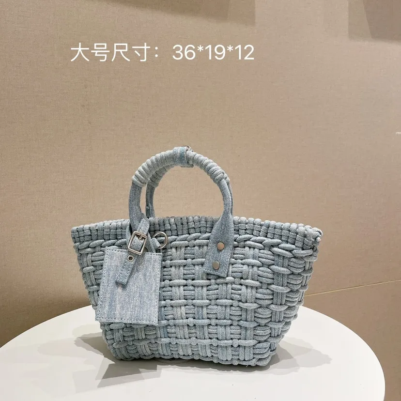 Luxury Designer Woven Basket Bag Canvas Women\'s Handbags High Quality Shoulder Crossbody Bags for Women 2023 Small Tote Clutch