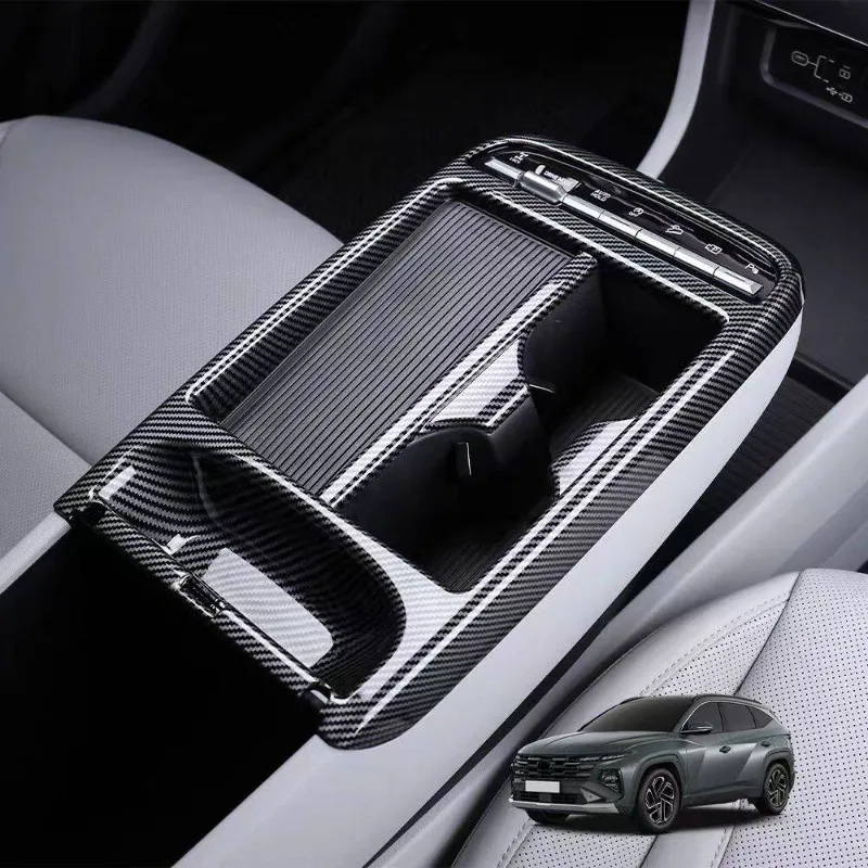 Wear-resistant Central Console Molding, Cup Holder Accent Trim, Window Panel Protective Covers for Hyundai Tucson NX4