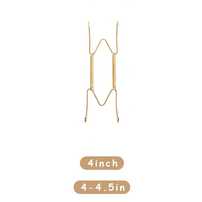 4/6/8/10/12 Inch Plaat Schotel Hangers Houder W-vormige Muur Display decoratieve Onzichtbare Lente Opknoping Haak Gouden
