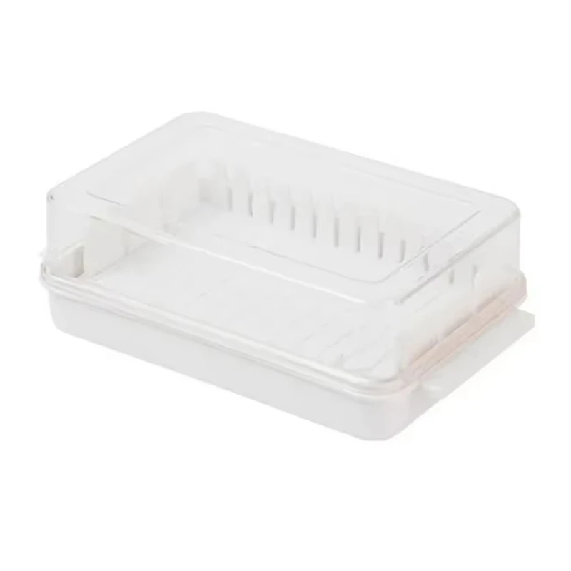 AT19-Butter Storage Container With Lid - Rectangular Fresh-Keeping Box For Cheese And Butter, Ideal For Refrigeration