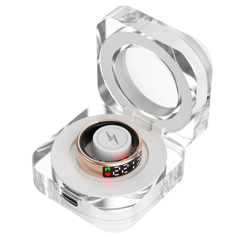

ABMF-Smart Ring RS08 Монитор сердечного ритма 5 АТМ Водонепроницаемый мультиспортивный трекер Трекер кислорода в крови с зарядным отделением 9