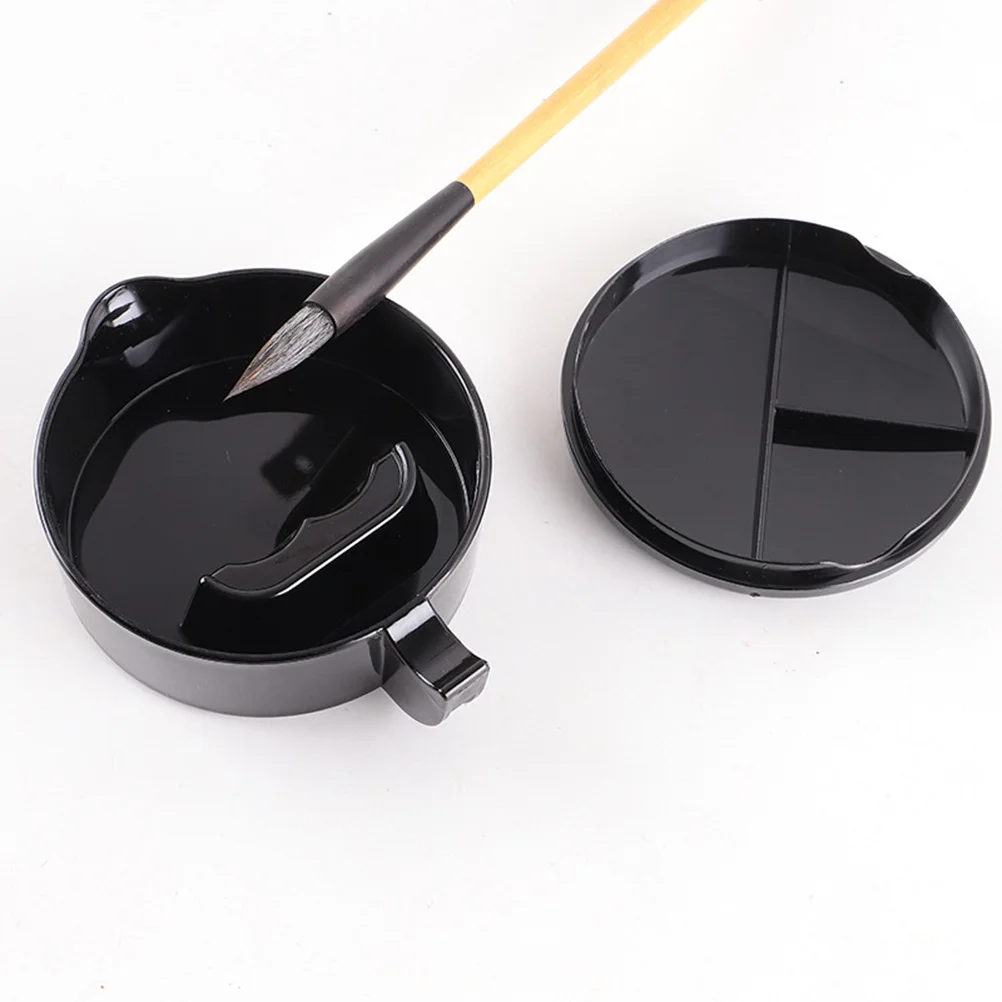 

1pc With Cover Hard Plastic Chinese Calligraphy Tool For Beginners Smooth Surface Grinding Painting Practice Set Calligraphy