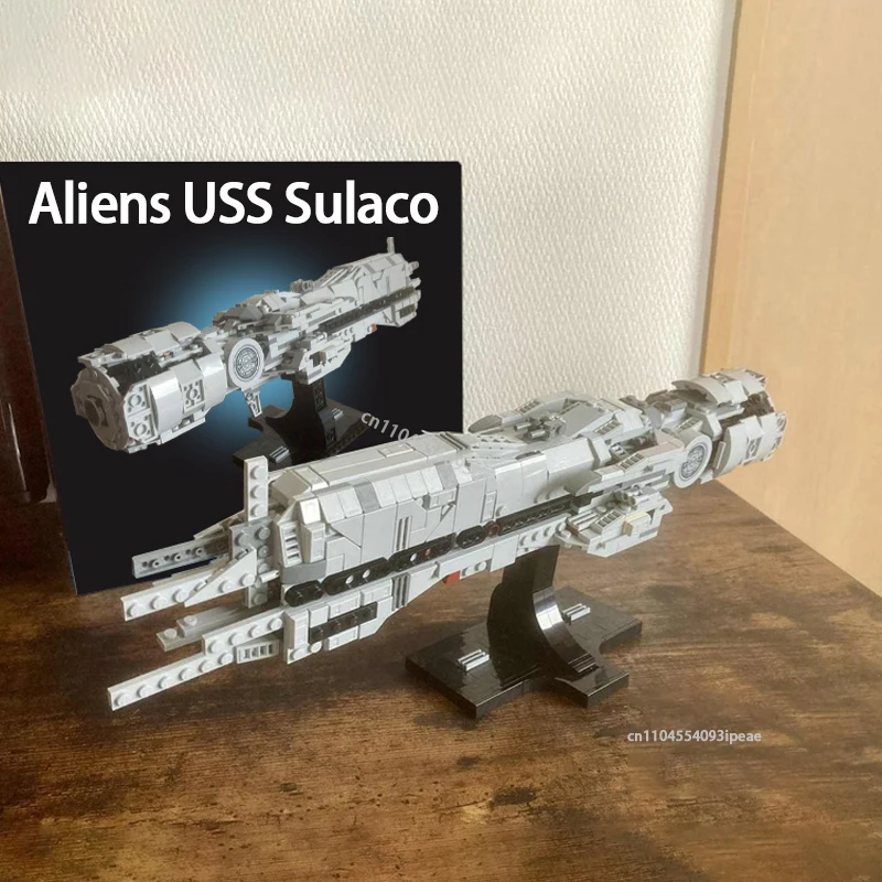 

НОВЫЕ Aliens USS Sulaco, серия космических кораблей, набор строительных блоков, DIY космическая война, линкор в сборе, набор кирпичей, модель игрушки, подарки для детей