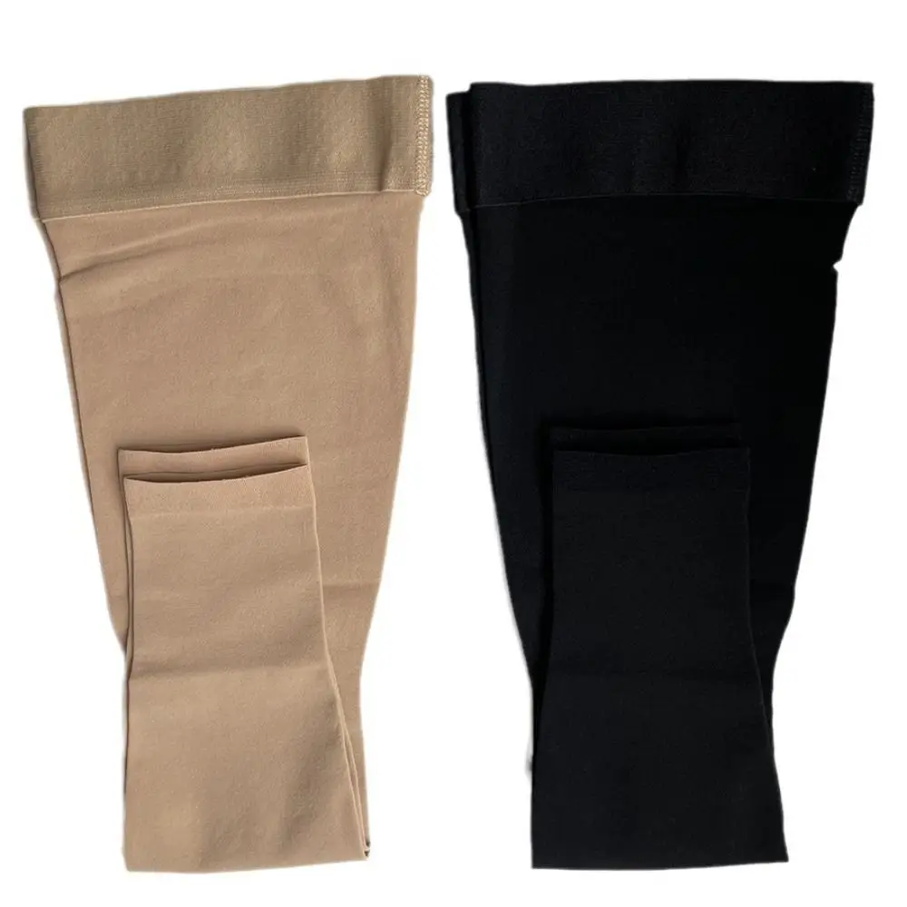 1Pair with Silicone Band Thigh High Compression Stockings Firm 20-30 mmHg High Elastic Graduated Pressure Stockings Open Toe