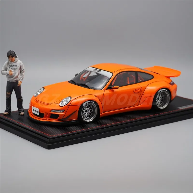

IG 1:18 RWB 997 GT3 Orange With Mr.Nakai IG3251 Simulation Limited Edition Resin Metal Static Car Model Toy Gift