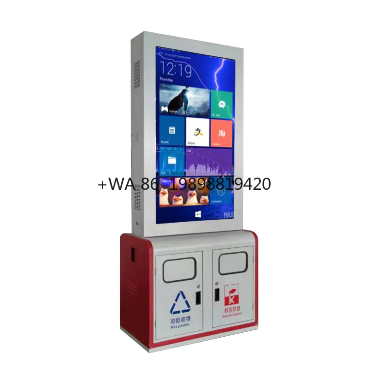 

Smart Electronic Outdoor Public Garbage Bin Street Dustbin with Automatic Opening Door Sensor Waste Sorting Box for Recycling