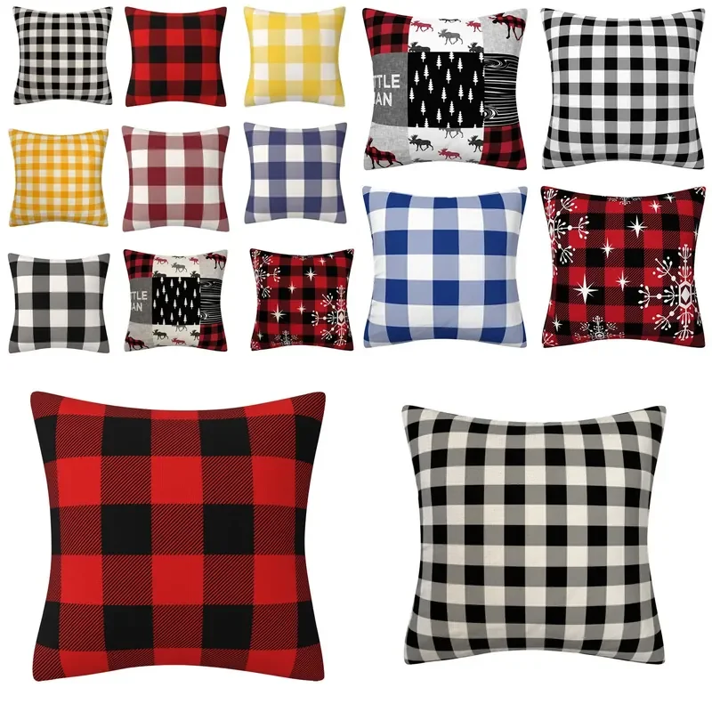 Amazon cross-border simple fashion pillow cover black geometric pillow cover bedroom bedside cushion cover sofa pillow