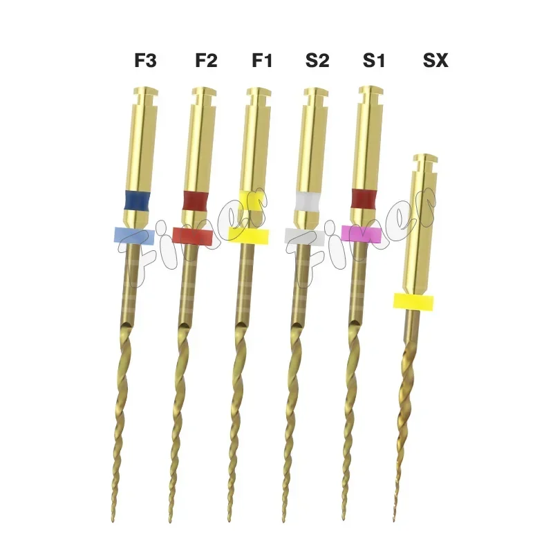 Dental SX-F3 Taper Gold Pro Endo Files Rotary Endodontic Files Flexible Heat Activated Root Canal Files for Engine USE Dentistry