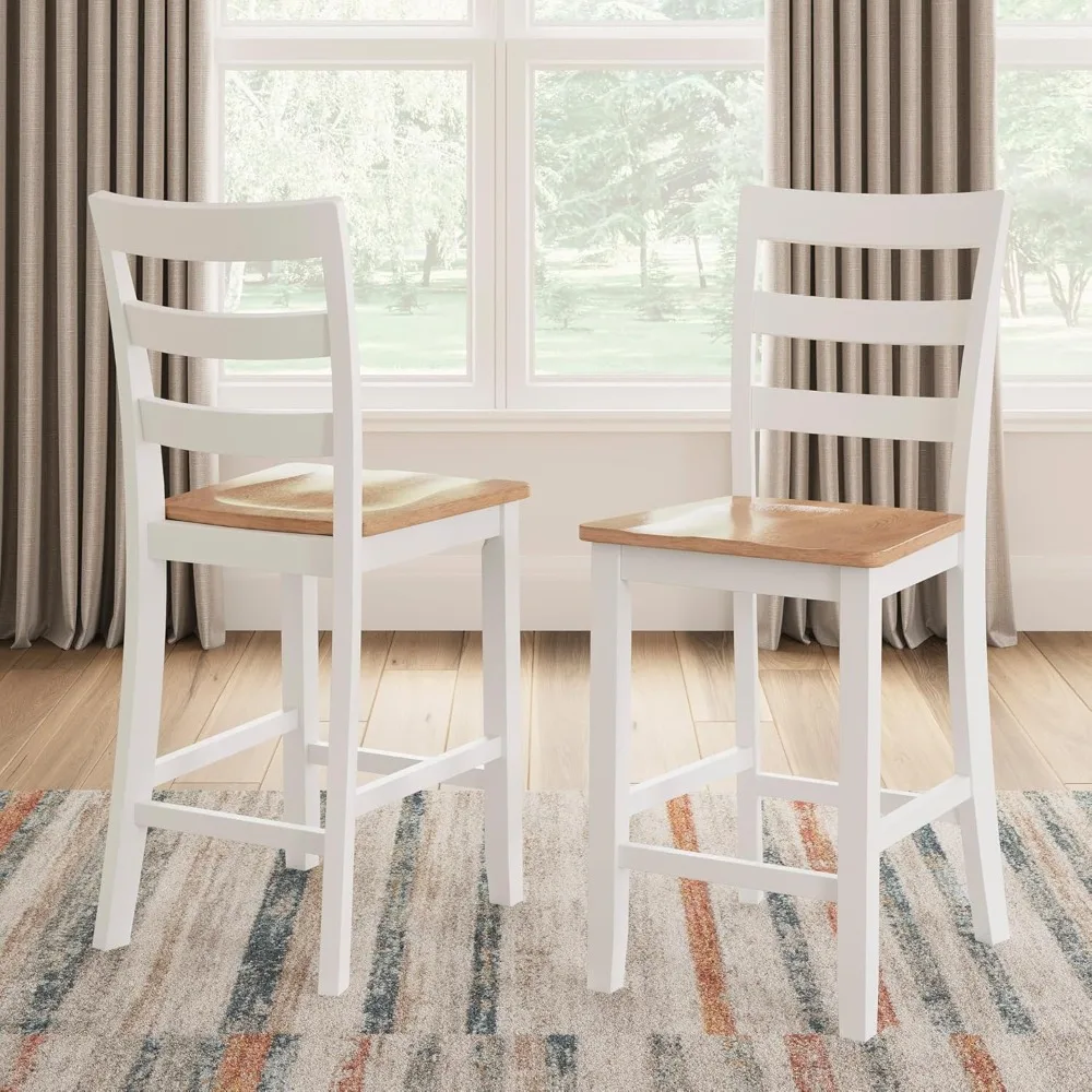 

Bar Stool, Solid Wood Frame Bar Stool with Footrest with Solid Wood Backrest for Kitchen, Bars Stools