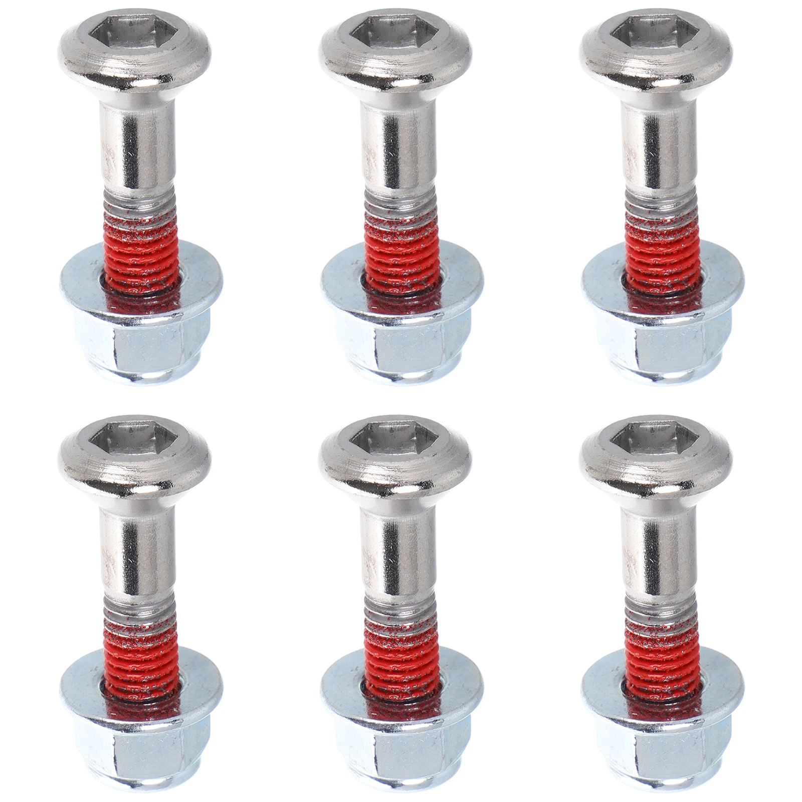 

6 Sets Chain Screw Kit Heavy Duty Motorcycle Sprocket Bolts Precise Installation Wear Resistant Metal Bike Nuts Simple
