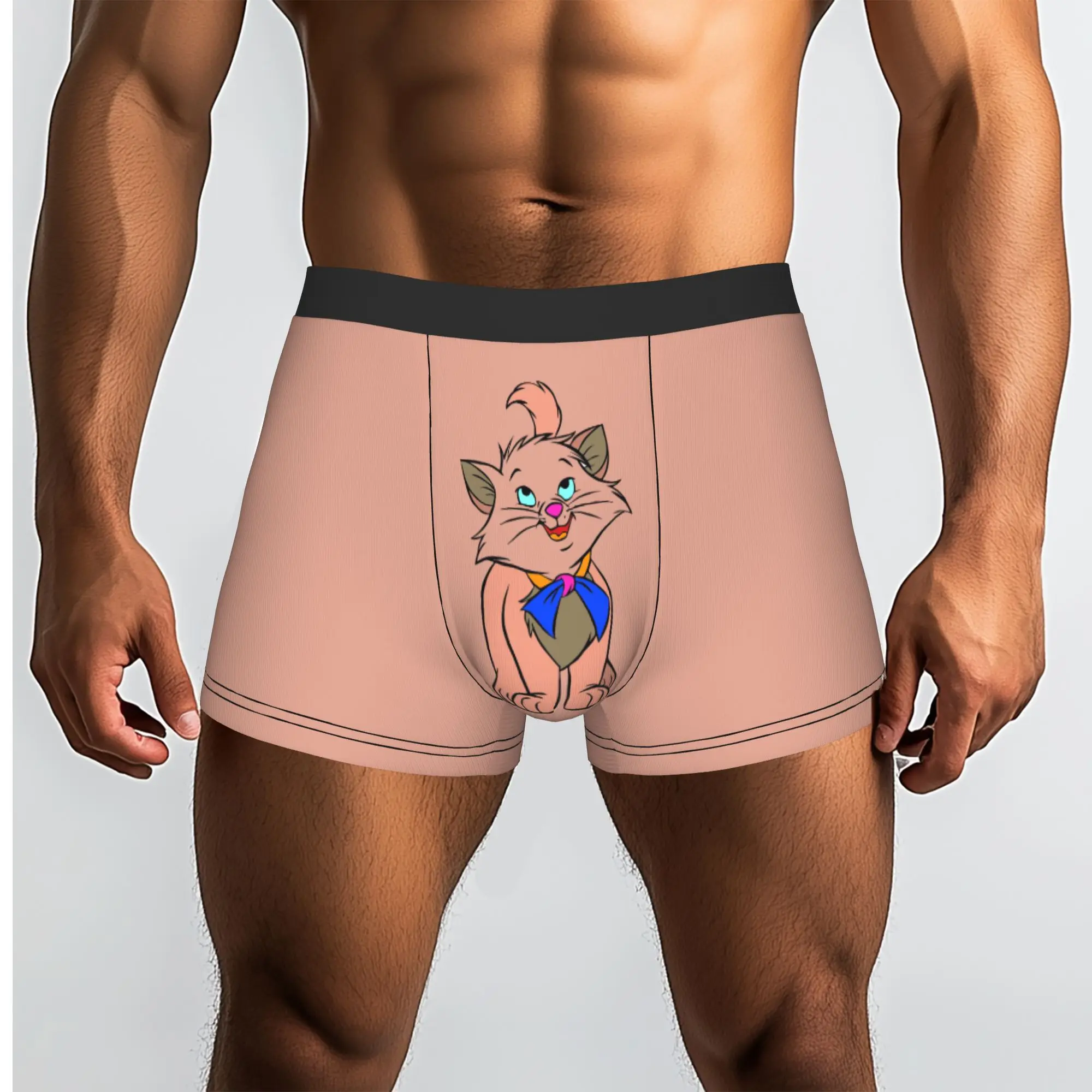 Custom M-Marie Cat Cartoon Boxers Shorts Mens Cat Manga Briefs Underwear Funny Underpants