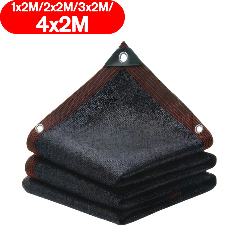 50% Black Shade Cloth with Grommets Garden Sunblock Shade Cloth Sunblock Shade Mesh Tarp for Pergola Greenhouse Plants Growing