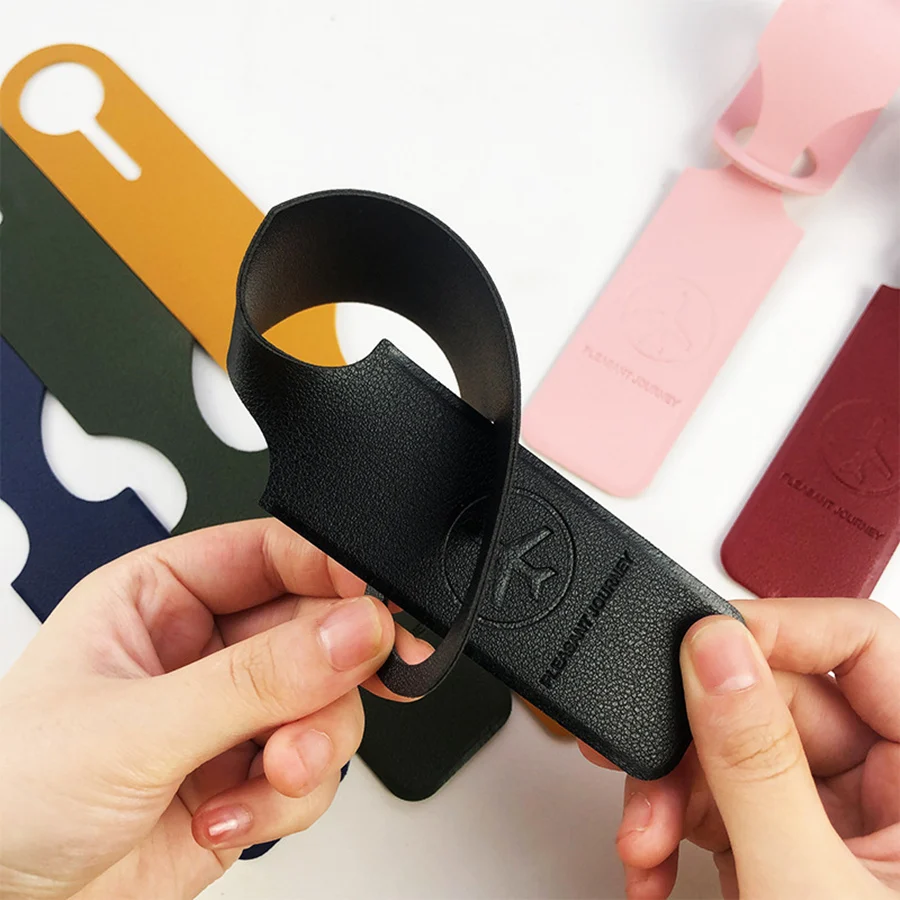 1 Piece Multi Colors Long Strip PU Luggage Tag Travel Accessories for Women or Men