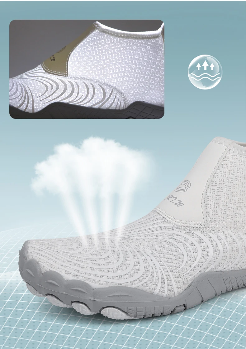 EOCENE High-Top Wasserschuhe für Tauchen, Indoor-Springseiltraining, Yoga, Barfuß-Schwimmen, Strand, Schnorcheln, Surfen, Fitness, Schnittschutz – Detail 9