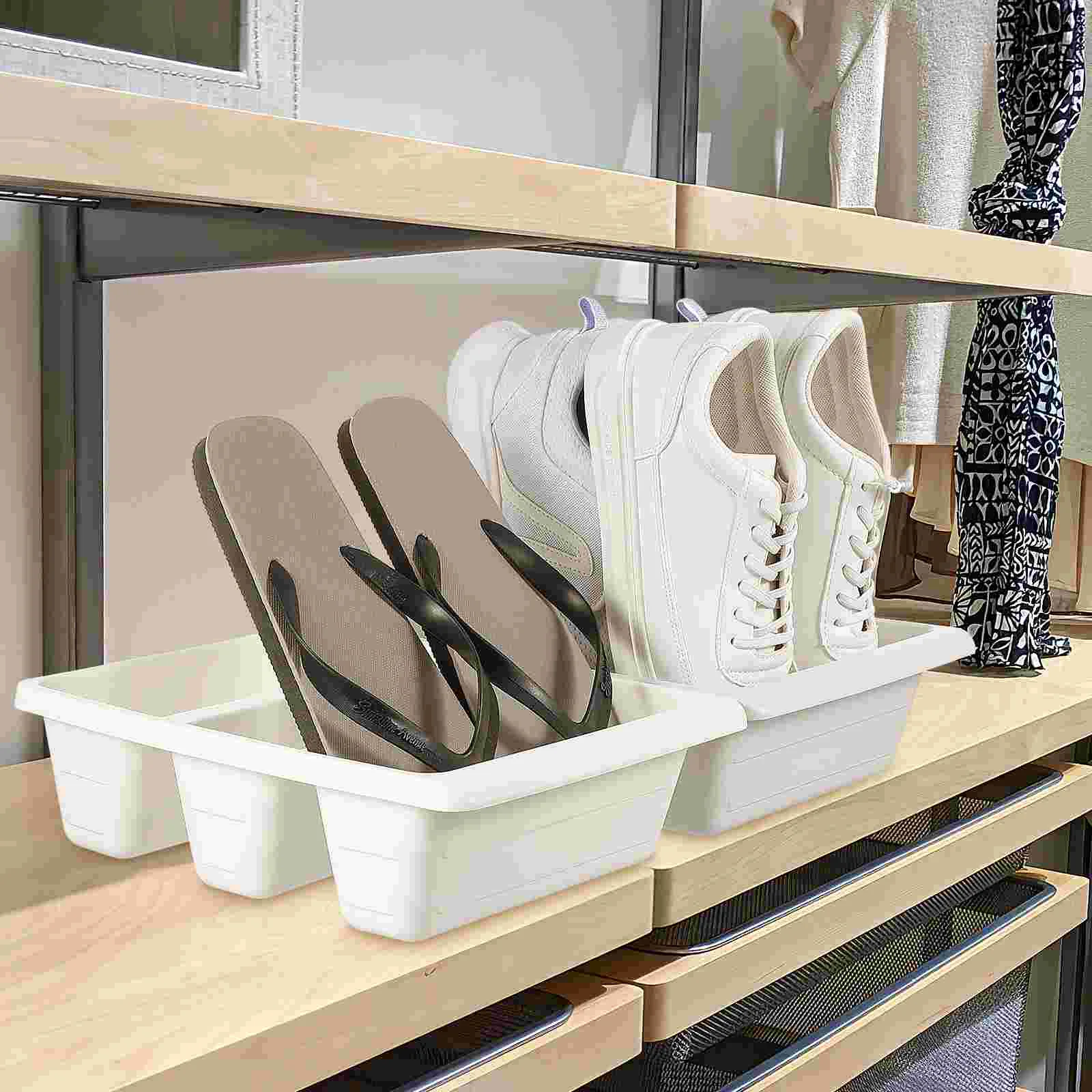 2 Pcs Sneakers Storage Shoe Tray Shoes Holder Stretcher Rack Support Household Dust-proof