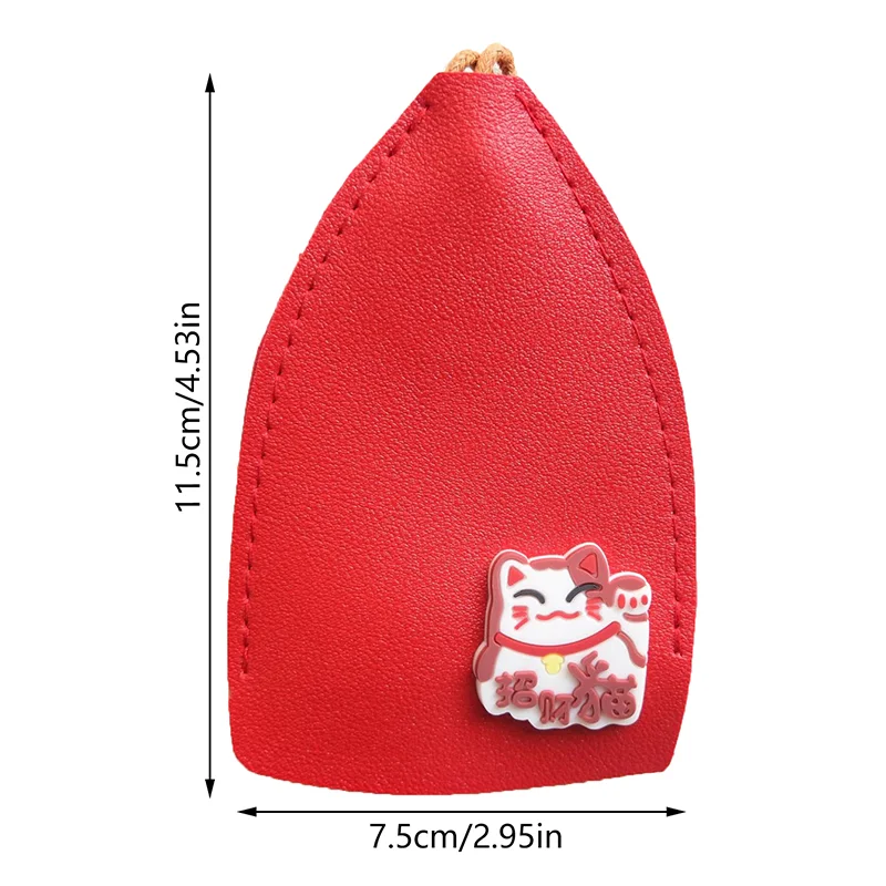 1 шт., милый выдвижной держатель для ключей из искусственной кожи, креативный чехол для ключей, кожаный брелок, кожаная сумка для ключей, автомобильный чехол для ключей