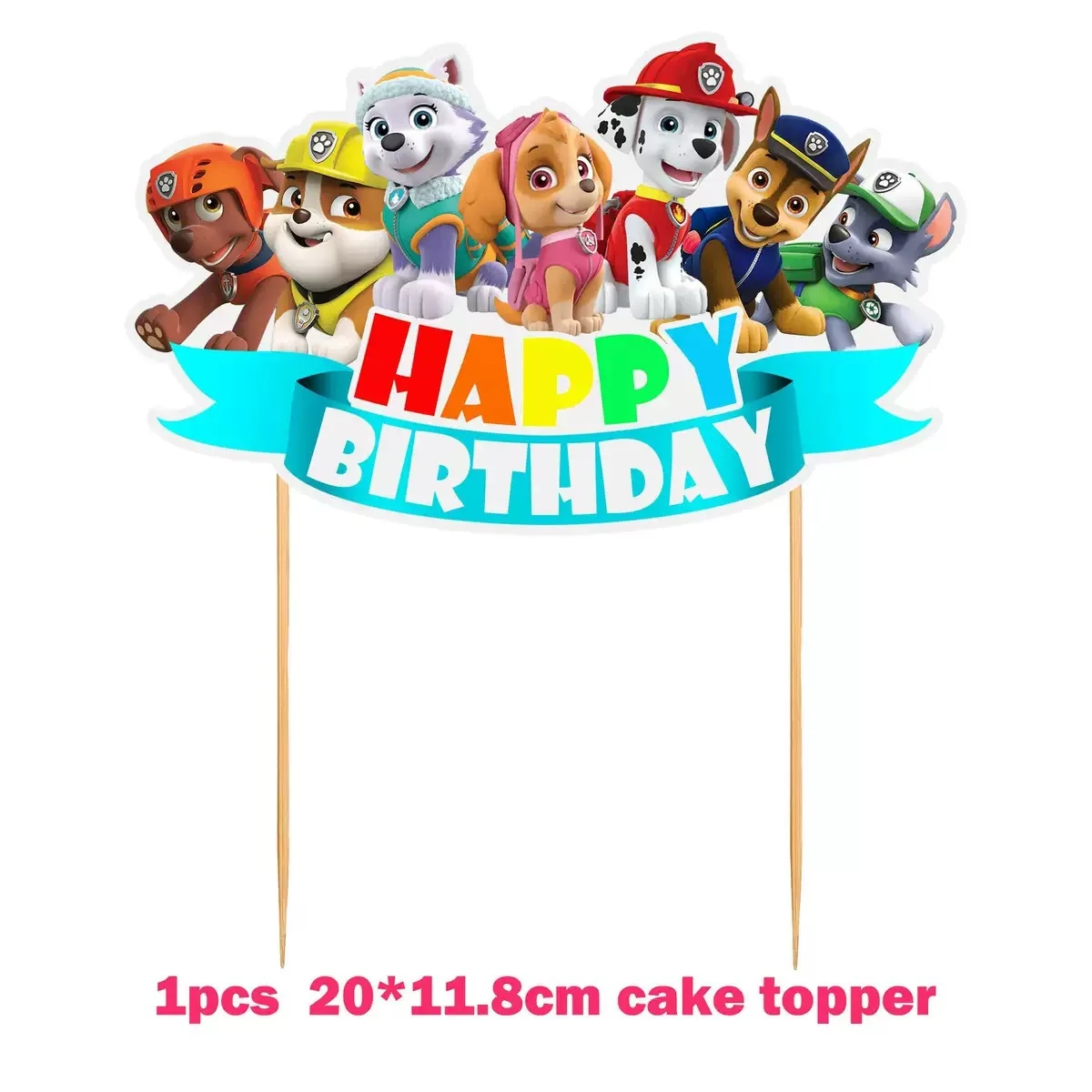 Neue Paw Patrol Geburtstagsparty-Dekorationen: Pappteller, Becher, Servietten, Tischdecke, Tischgeschirr, Paw Patrol Happy Birthday Party-Zubehör – Detail 24