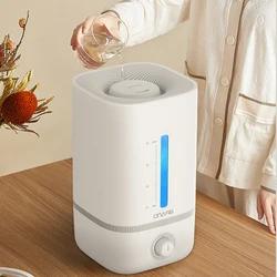 Humidificador ultrasónico inteligente/mecánico, Humidificador silencioso de alto volumen de pulverización, pantalla de visualización, decoración del hogar, oficina y dormitorio