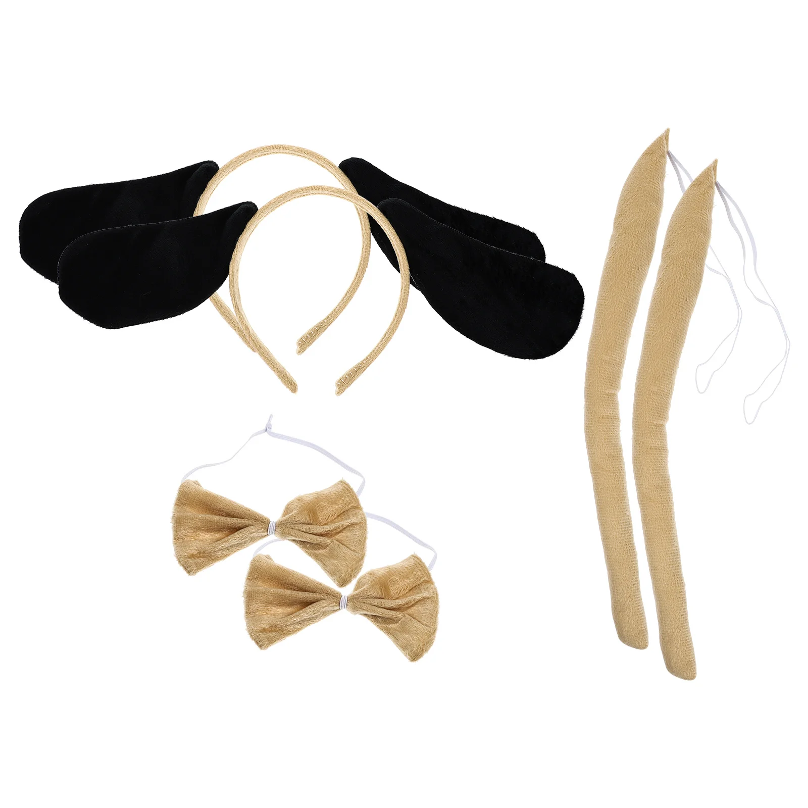 2-teiliges Kopfbedeckungs-Set mit Schwanz, Kinderkostüm, Party-Geschenk, Cosplay-Tier-Requisite für Performance-Spiele, Tierohren-Haardekoration