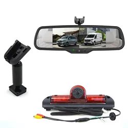 Car Brake Light Rear View Camera Night Vision Reverse For Fiat Ducato Peugeot Boxer Citroen Jumper with 6.86inch rear view