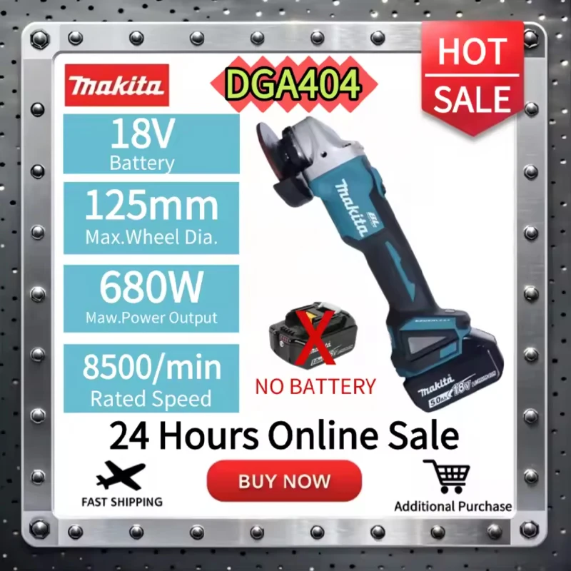 

Makita DGA404 18vMakita power tools Grinder Tool Wireless Power Tools Electric Grinder Angle Grinder Brushless Sander Angle