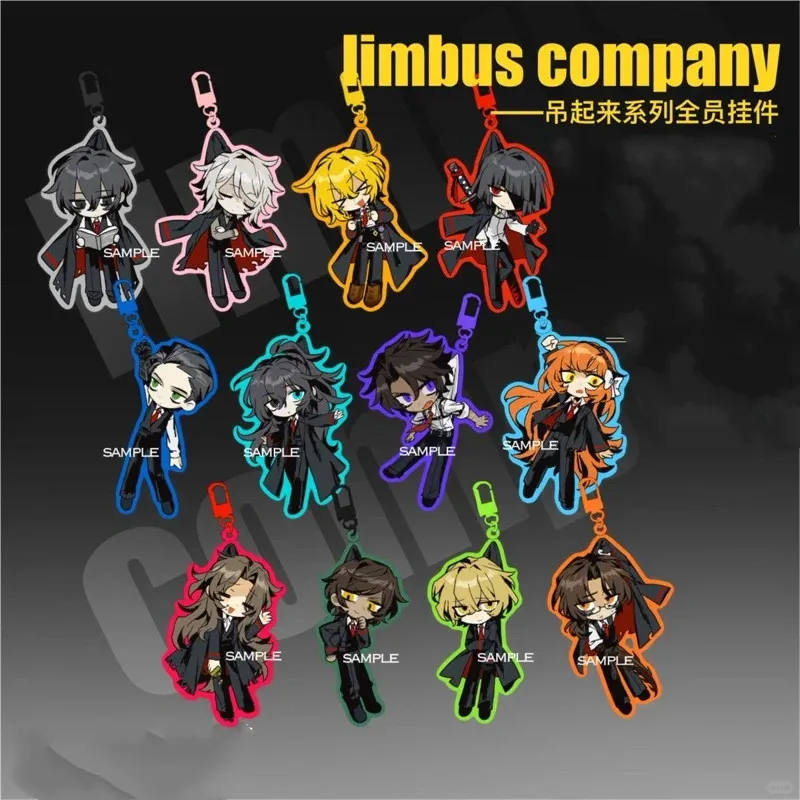 Limbus Company Anime keychain women Gregor acrylic key chain man MeurSault key ring Pendant Accessories friend gift Faust