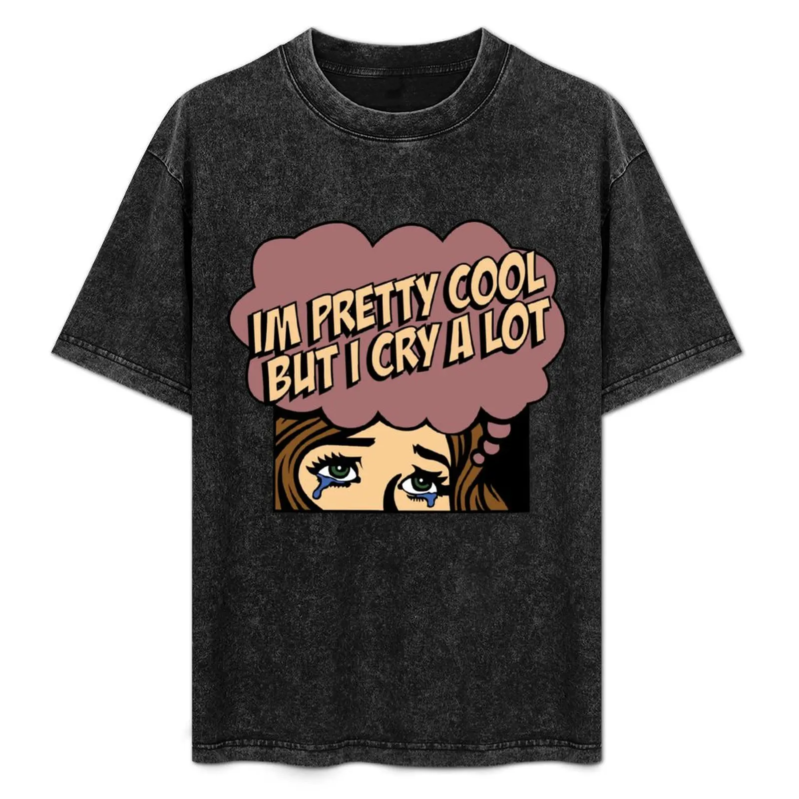 

Футболка «Я достаточно крут, но много плачу» — праздничная простая футболка