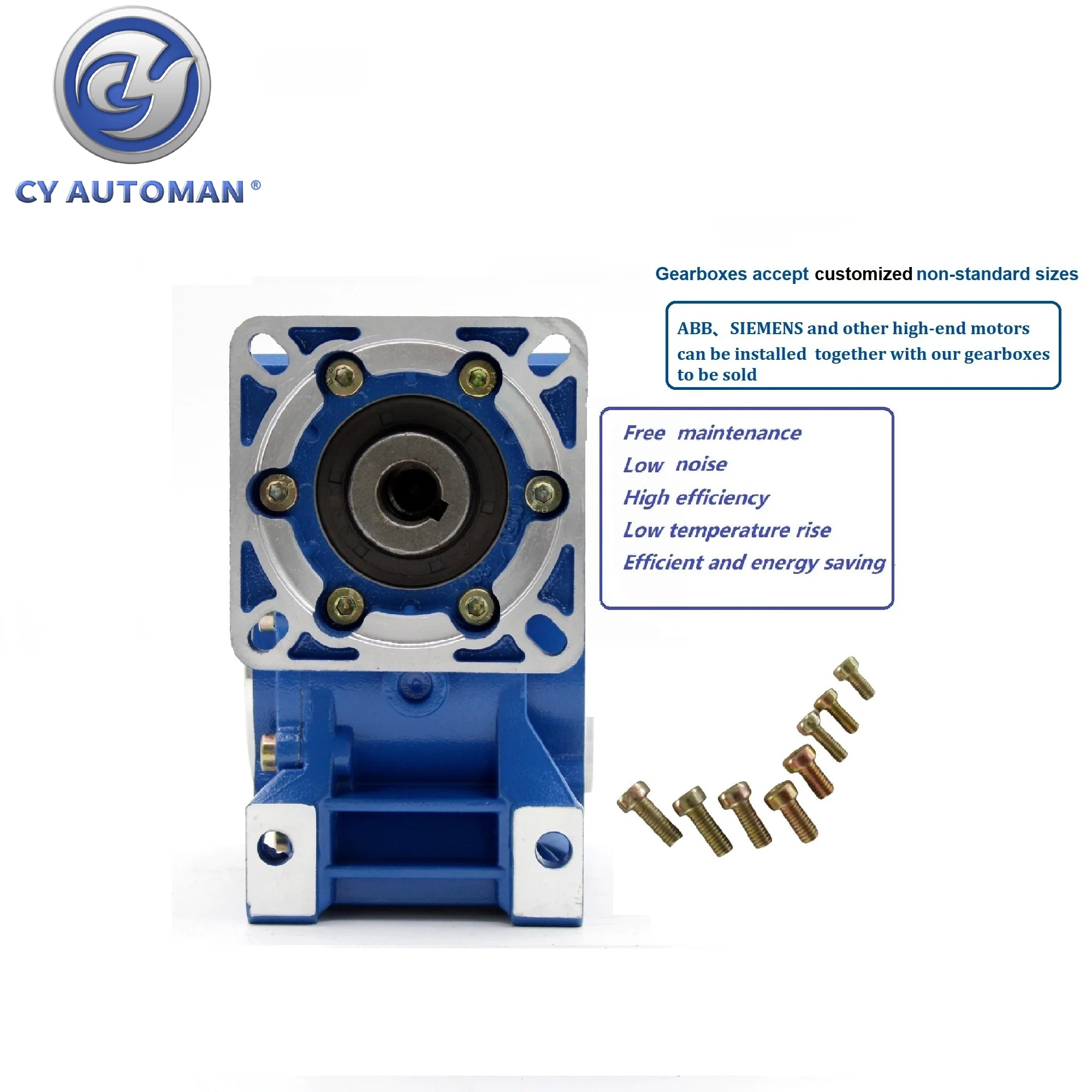 

CYAutoman High Torque Worm Gearbox motor Reducer NMRW 50 RW050 CYRW50 Input 14/11/19mm Output 25mm Ratio 5:1/100:1 Suppliers