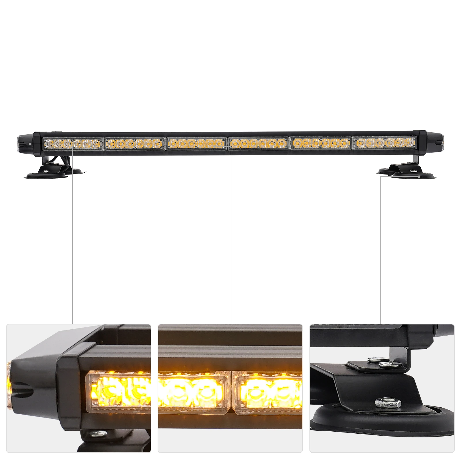 

LED Strobe Light Bar Emergency Strobe Light Strong Magnetic Ceiling Lamp Warning Light Universal for Cars RVs Vans Trucks