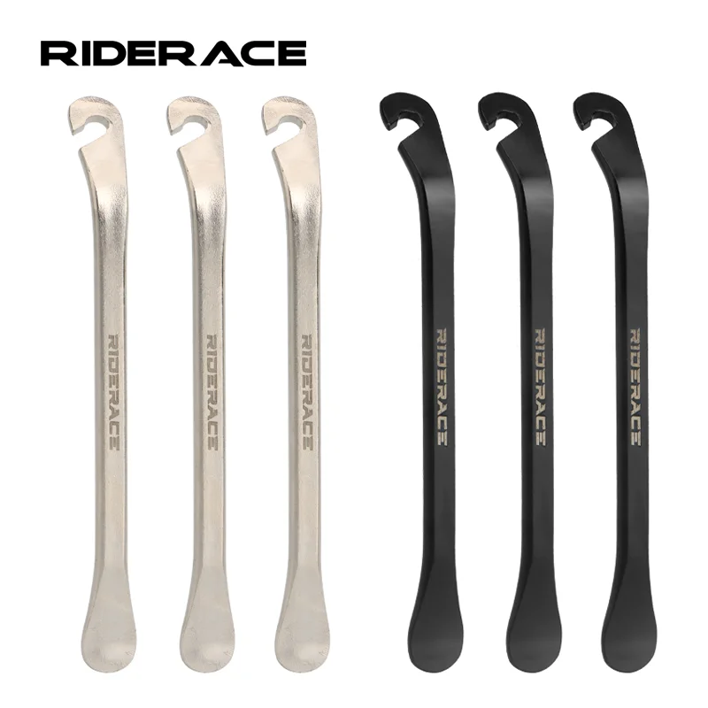 RIDERACE 3PCS Bicycle Tyre Lever Tube Repair Service Carbon Steel Heat Treatment Cycling Tool Bike Tire Opener Crow Bar Remover