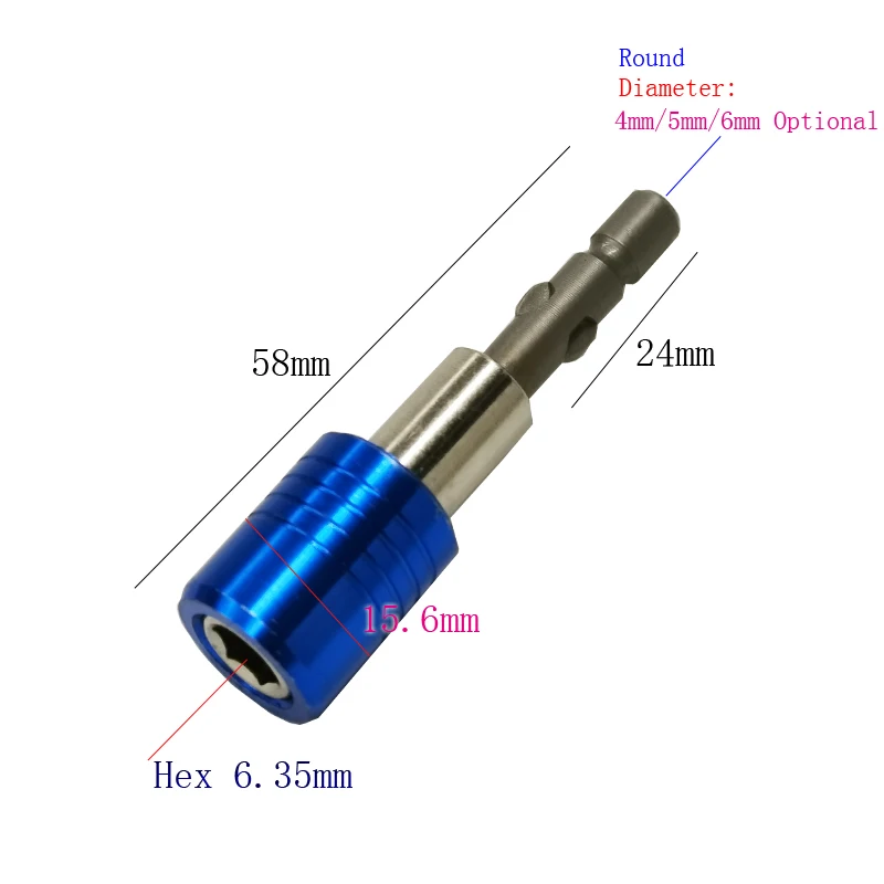 New Quick Release Transfer Tools Extend Bar 60mm for Electric 800/801/802 To 1/4 6.35mm Hex Shank Screwdriver Bit Holder Adapter