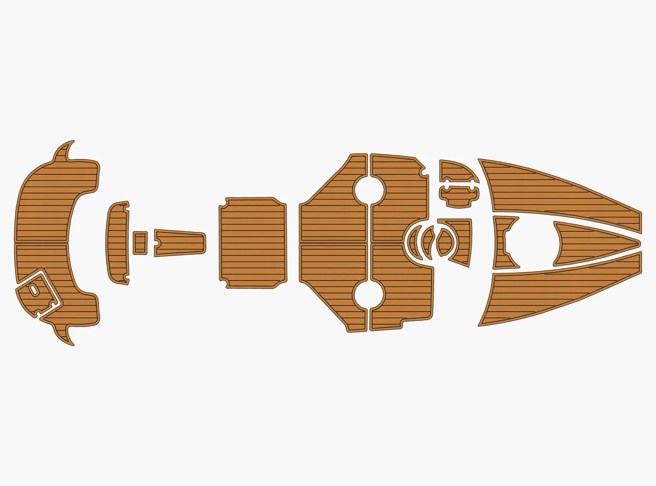 

2005-2008 Stingray 250 LR 1/4 дюйма, 6 мм, пена EVA, нескользящий морской коврик из тикового дерева, настил из ПВХ, домашний ковер Aqua, морской пол