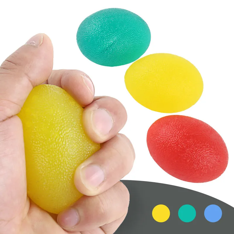 Gel di silice Hand Grip Ball Egg uomo donna palestra Fitness Finger Heavy Muscle Recovery Gripper Trainer