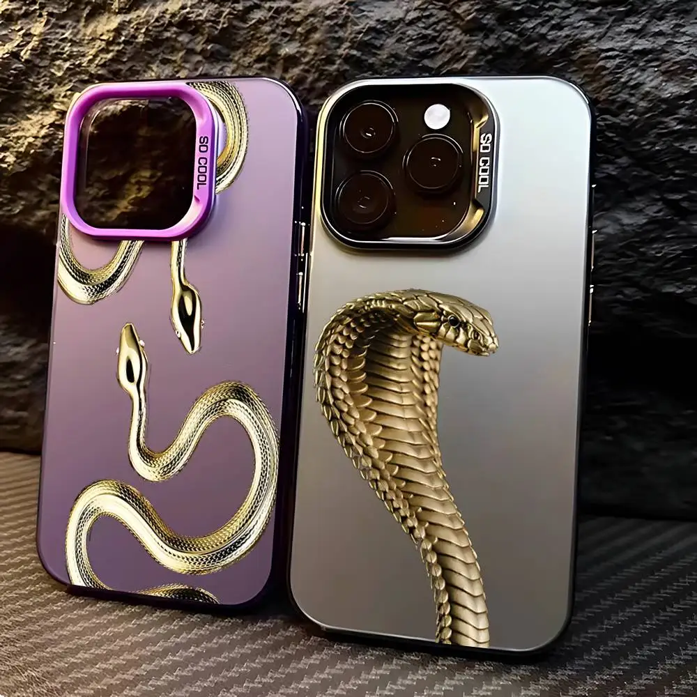 

G-Gold S-Snakes Phone Case For IPhone 17 16 15 14 13 12 Mini 11 8 7 Pro Max Plus Colorful Phone Case