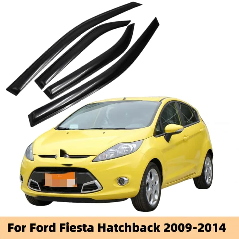 For Ford Fiesta Hatchback 2009-2014 Car Styling Accessories Window Visor Deflector Window Rain Guard Cover Awnings Shelters