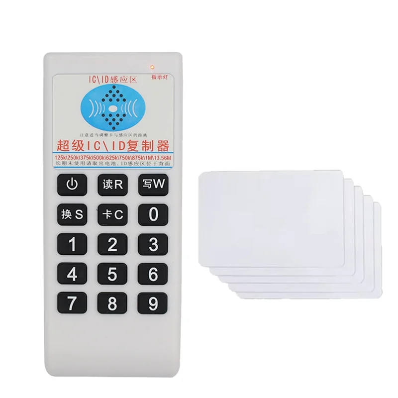 

AA60-RFID NFC IC Card Reader & Writer +5XUID Card 125Khz-13.56MHZ Duplicator RFID Smart Card Reader IC ID Duplicator