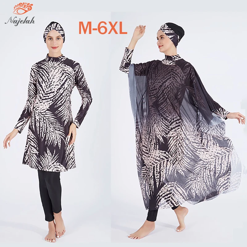 Burkini Muslim Swimwear Hijab Modest Swimsuit Women Islamic Cover Ups Swimming Suit Hijabs For Woman Long Sleeve Swim Bathing