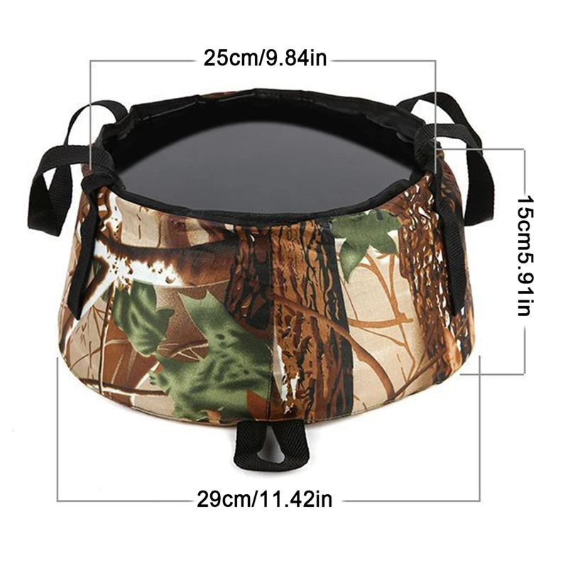 1Pcs 10L Lightweight Portable Travel Outdoor Camping Hiking Wash Basin Bucket Sink Folding Waterproof NylonBasin Bucket