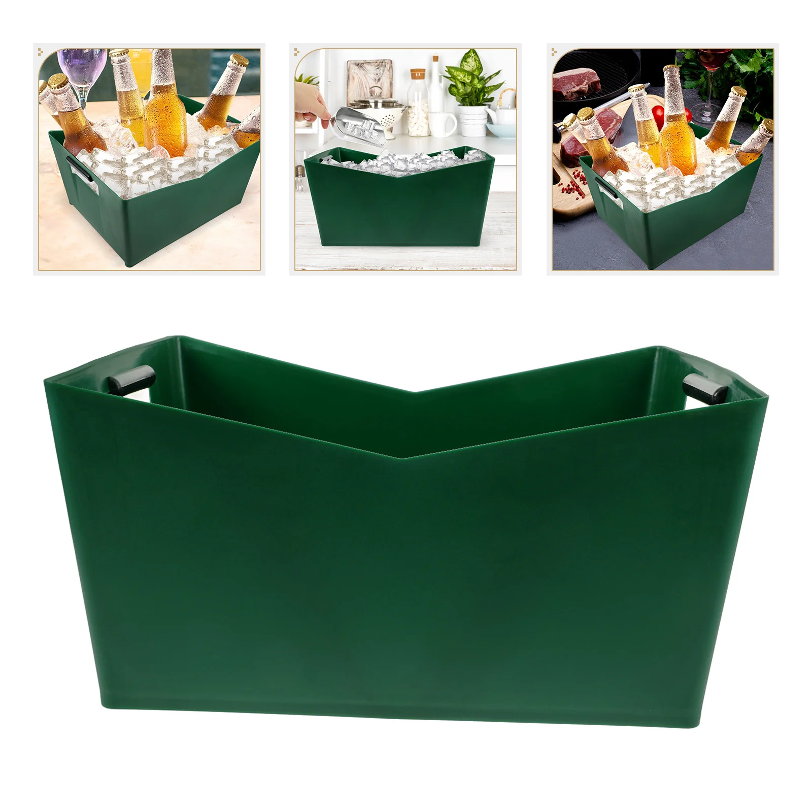 

Plastic Ice Cube Bucket Creative Design Beverage Container for Party Beer Wine Storage Portable Reusable Ice Container Bar Ktv