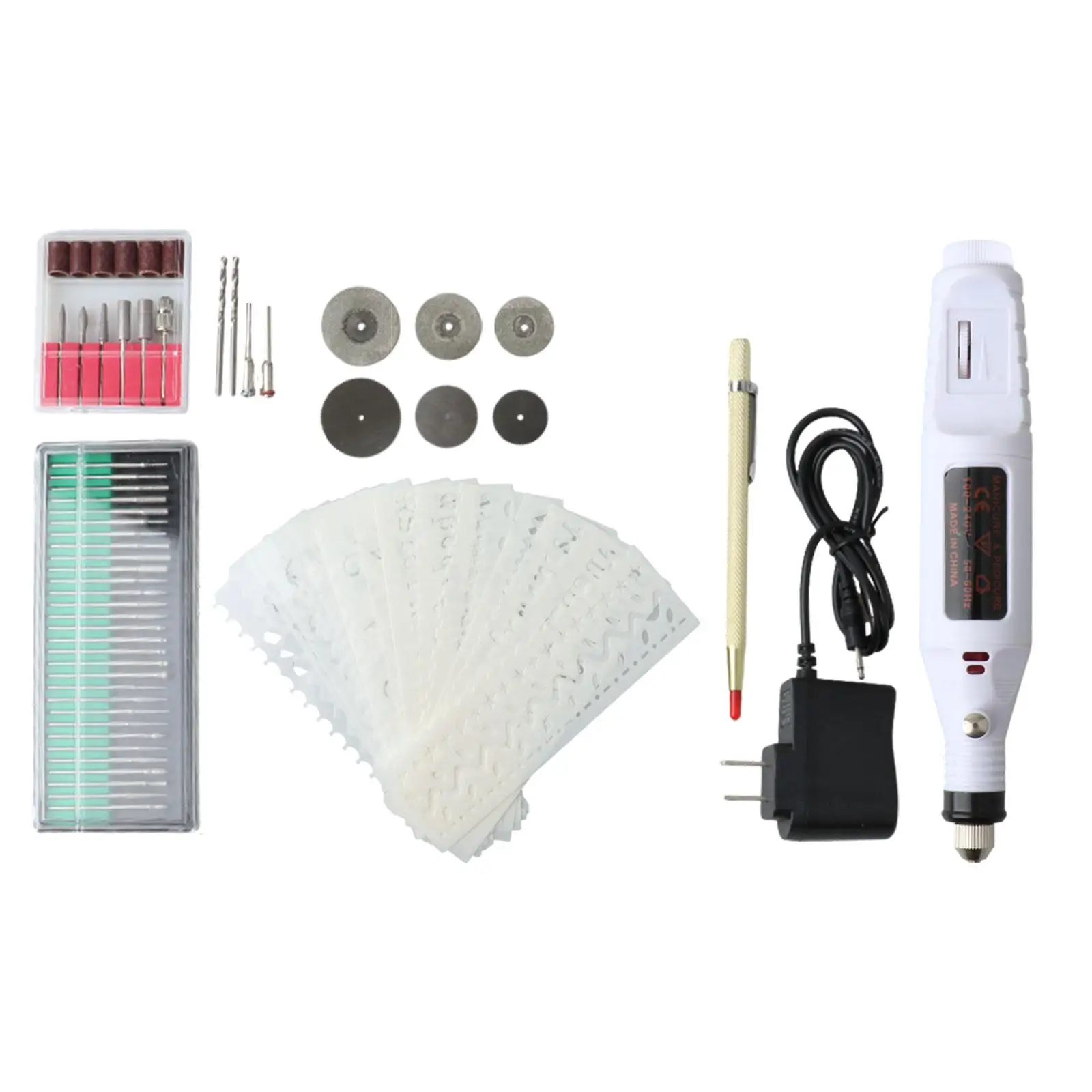 Electric Engraving Pen DIY Sanding Engraving Stencil Kit for Engraver Etching Woodworking Crafting Drilling Art Polishing Tips