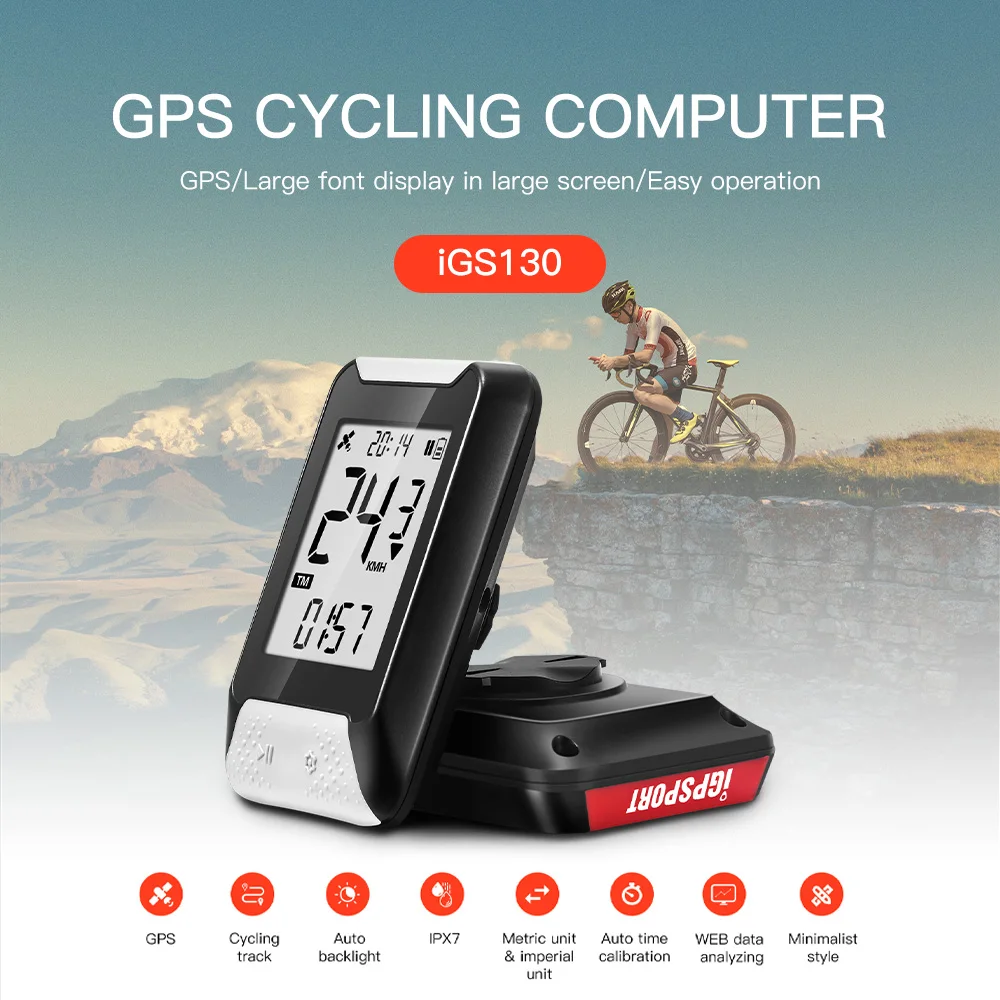 iGPSPORT iGS130S Bike Computer GPS Road Bike MTB Odometer Bicycle Speedometer Waterproof Bluetooth Cycling Cyclocomputer