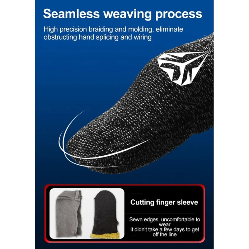 10PCS GAMING Finger Superconducting ไฟฟ้าไฟเบอร์ 28 ถักแขน Breathable ปลายนิ้วสําหรับ PUBG Mobile เกม