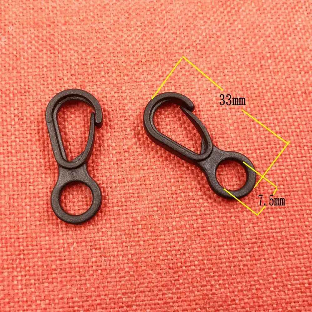 Jewelry Accessories 100pcs/set Keychain Plastic Buckle Small Carabiner Snap Glasses Chain Buckle Anti-lost Rope Hook