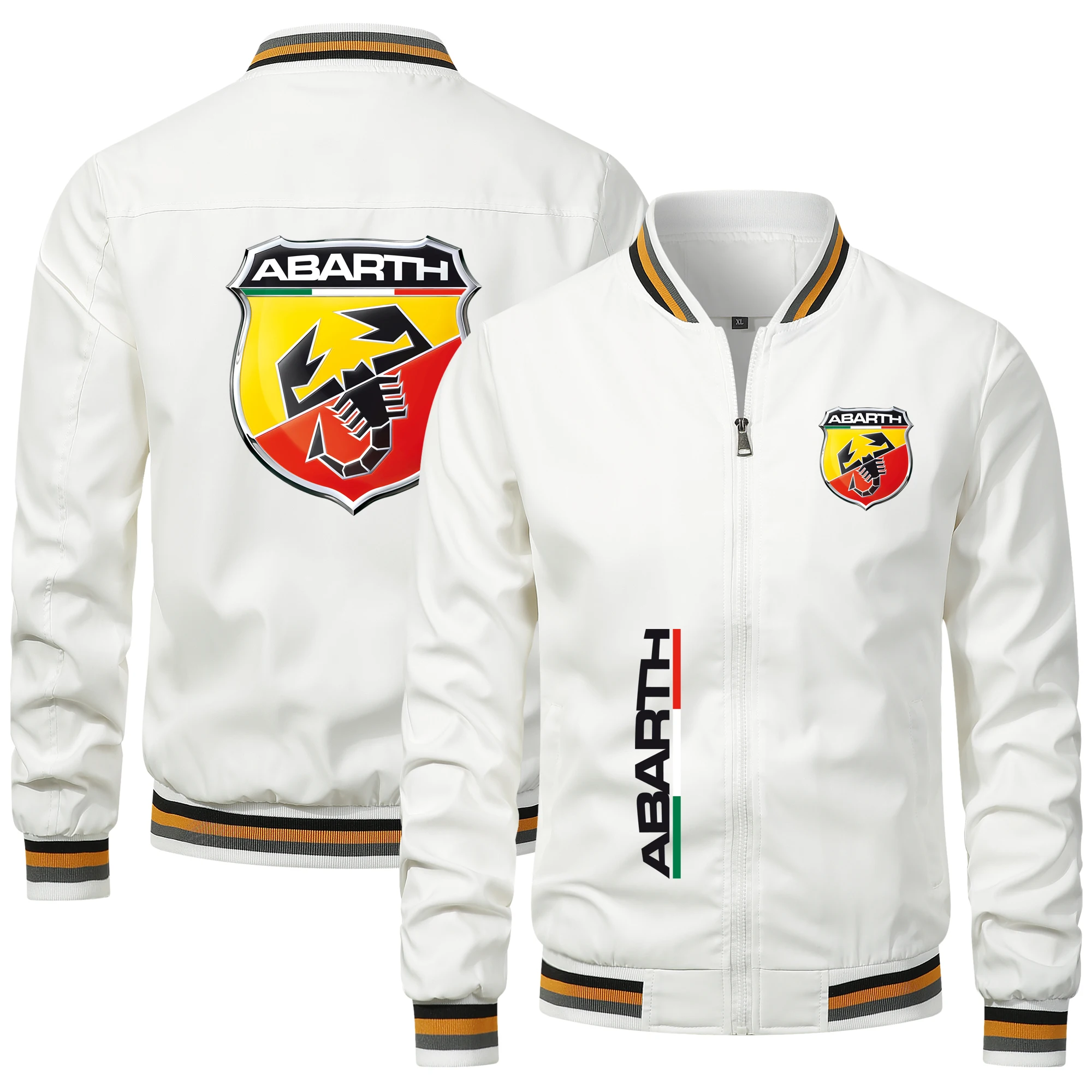 

Outdoor Windproof Personalized Fashion Men's Jacket Abarth Car Print Jacket Men Locomotive Jacket Casual Loose New Men's Top