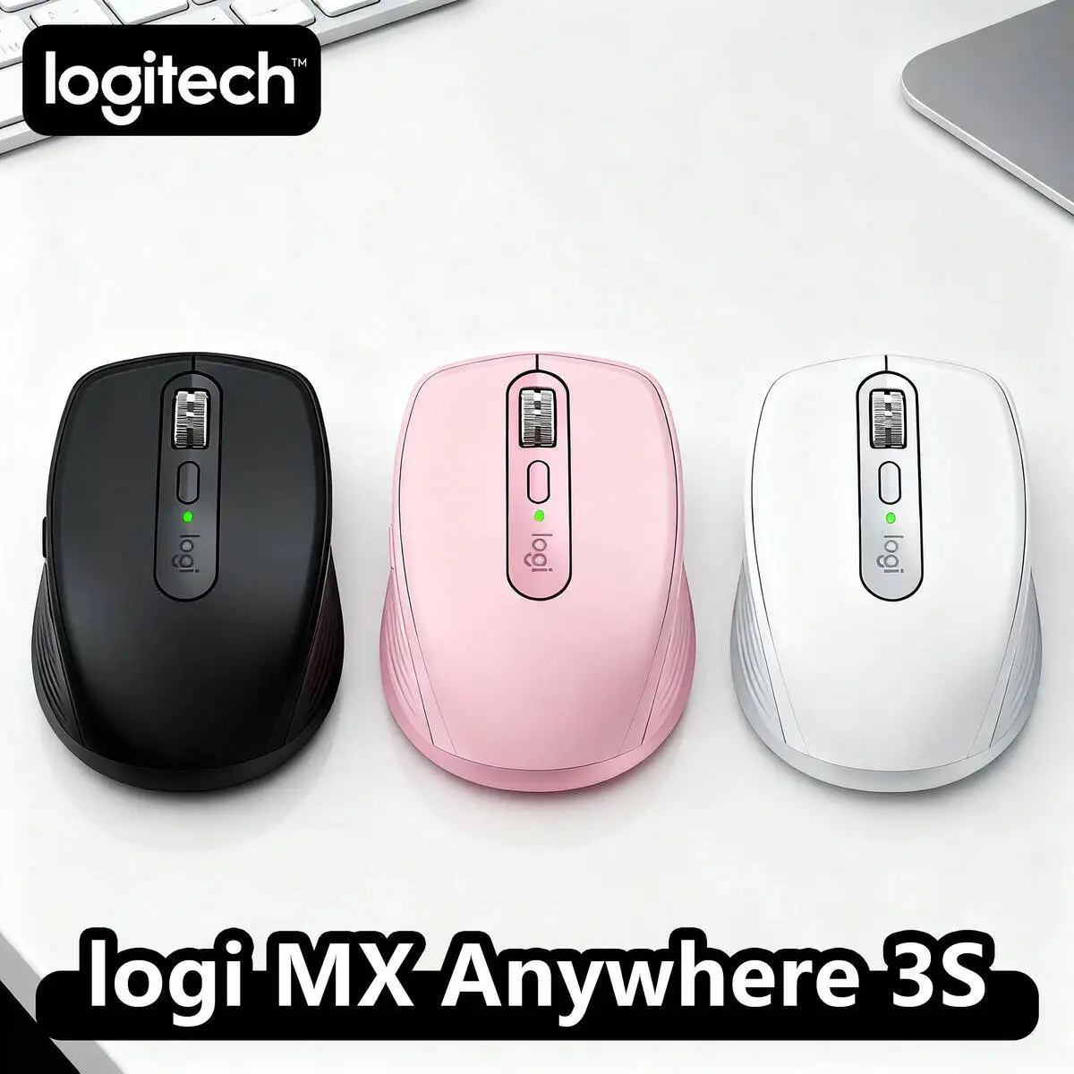 

Logitech MX Anywhere 3S Wireless Mouse, MagSpeed Wheel, 10m Range, USB-C, 3-Device, Windows Logitech Mouse Collection